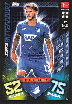 Leonardo Bittencourt TSG 1899 Hoffenheim 2019/20 Topps MA Bundesliga #163